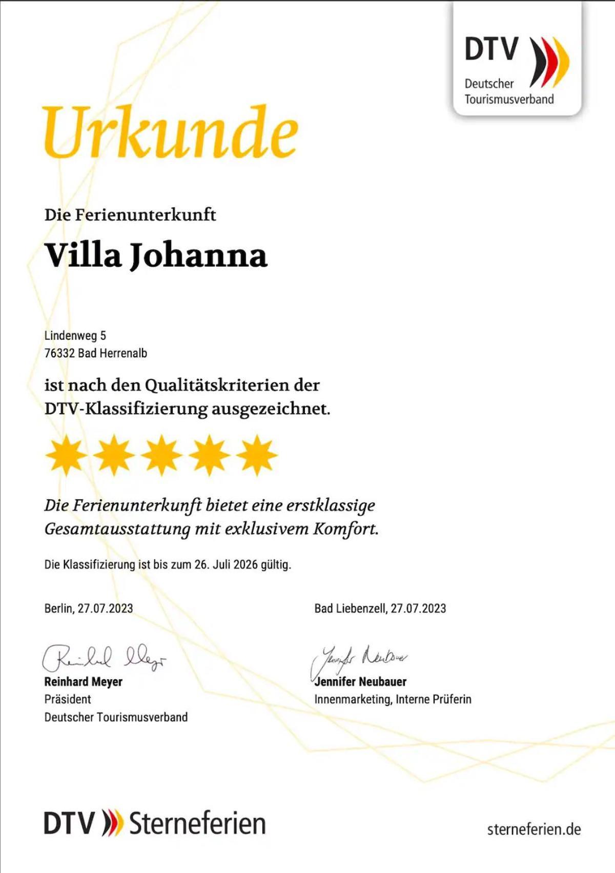 Villa Johanna Бад-Херренальб Экстерьер фото